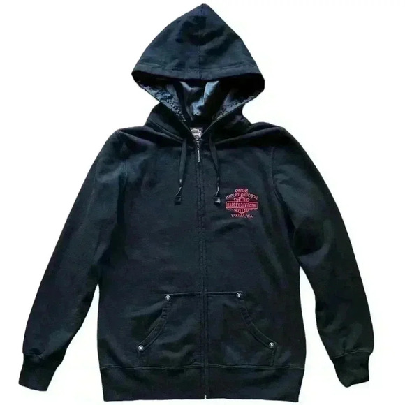 Harley Davidson Motorcycles Y2K Red Sequin Jacket - Picture 2 of 12